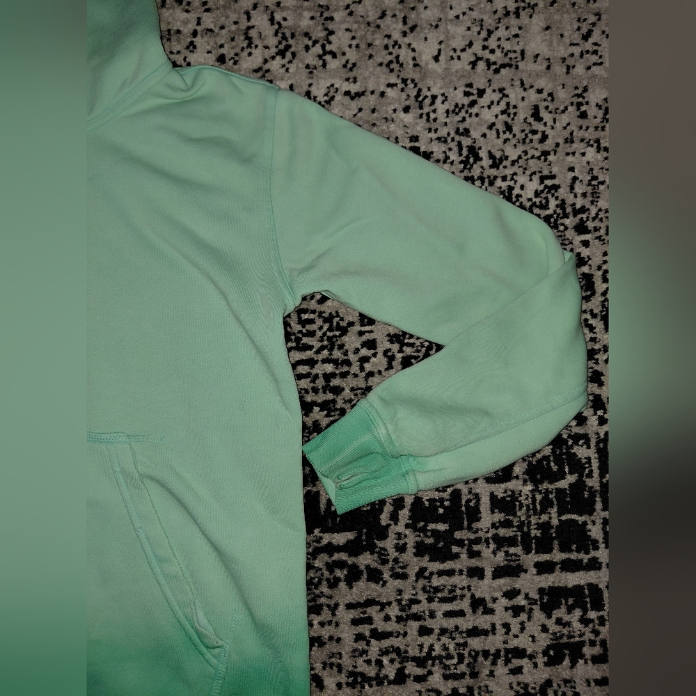 We The Free Seafoam Green Dip-Dye Distressed Hoodie - Size Small - EUC - Picture 5 of 15